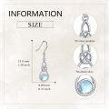 wholesale 925 Sterling Silver Moonstone Celtic Knot Teardrop Dangle Earrings-0-4