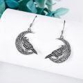wholesale 925 Sterling Silver Raven Moon Drop Earrings s for Women-0-2