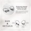 wholesale 925 Sterling Silver Black Cat Dangle Earrings - Elegant Animal Jewelry for Women-0-4