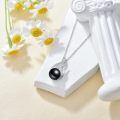 wholesale 925 Sterling Silver Black Pearl Pendant Necklace with Cubic Zirconia Accent Infinity Design 10mm 18+2 Chain - Perfect Gift for Valentine's & Mother¡¯s Day-0-1