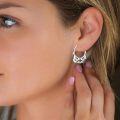 wholesale 925 Sterling Silver Opal Stone Teardrop & Round Hoop Earrings for Women - Vintage Style  Set-0-2