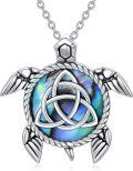 wholesale 925 Sterling Silver Abalone Shell Sea Turtle Tree of Life Compass Pendant Necklace for Women Mom Ocean Lover -0-0