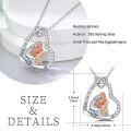 wholesale 925 Sterling Silver Dolphin and Girl Reading Heart-Shaped Pendant Necklace for Book Lovers Librarians-0-3