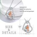 wholesale 925 Sterling Silver Dolphin and Girl Reading Heart-Shaped Pendant Necklace for Book Lovers Librarians-0-3