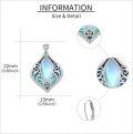 wholesale 925 Sterling Silver Moonstone & Abalone Shell Filigree Teardrop Dangle Earrings-0-4