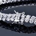 wholesale 925 Sterling Silver CZ Tennis Anklet - Sparkly Jewelry for Women-0-4