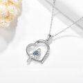 wholesale 925 Sterling Silver Love You Forever Tooth Fairy Heart Pendant Necklace for Sisters Brothers Girlfriends-0-2