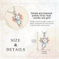wholesale 925 Sterling Silver Blue Moonstone Axolotl Pendant Necklaces for Women-0-3