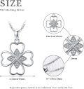 wholesale 925 Sterling Silver Heart-Shaped Four-Leaf Clover Crossed Butterfly and Tiger Eye Snowflake Pendant Necklace-0-5