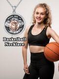 wholesale 925 Sterling Silver Basketball Pendant Necklace Never Give Up Motivational s for Women Men-0-3