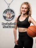 wholesale 925 Sterling Silver Basketball Pendant Necklace Never Give Up Motivational s for Women Men-0-3