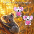 wholesale 925 Sterling Silver Koala Heart Stud Earrings for Women Girls Gift Pink Bowknot Charm Jewelry Accessories-0-2