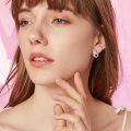 wholesale 925 Sterling Silver Cloud Opal Raindrop Zircon Hoop Earrings White Gold Plated-0-4