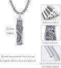 wholesale 925 Sterling Silver Dragon & Owl Cremation Keepsake Jewelry Box Pendant Necklace-0-5