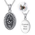 wholesale 925 Sterling Silver Oxidized Floral Oval Locket Bracelet With Filling Tool Set-0-52