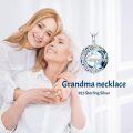 wholesale Sterling Silver Moonstone Pendant Necklace for Mom Grandma Gift-0-2