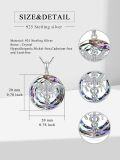 wholesale 925 Sterling Silver Caduceus Angel Wings RN Crystal Nurse Pendant Necklace-0-14
