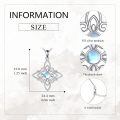 wholesale 925 Sterling Silver Moonstone Cross Celtic Knot Pendant Necklace for Women Witchcraft Jewelry-0-4