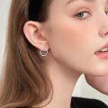 wholesale 925 Sterling Silver Faith Cross Hoop Earrings - Religious  for Women-0-2