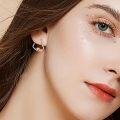 wholesale 925 Sterling Silver Pig Heart Hoop Earrings Gift for Women-0-1