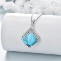 wholesale 925 Sterling Silver Moonstone Lapis Larimar Moss Agate Teardrop Filigree Pendant-0-17