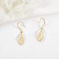 wholesale 14K Gold Teardrop Filigree Drop Earrings Minimalist Dangle Jewelry for Women Girls-0-4