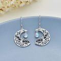 wholesale 925 Sterling Silver Bat Moonstone Drop Earrings for Women and Girls-0-1