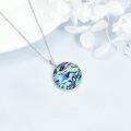 wholesale 925 Sterling Silver 925 Tree of Life Yin Yang Abalone Shell Pendant Necklace for Couples & Families-0-3