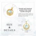 wholesale 10K Golden 10K Gold Moonstone Star Pendant Necklace for Women's Gifts-0-1
