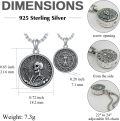 wholesale Sterling Silver Stone Memento Mori Necklace Stoic Virtues Amor Fati Unisex Gift-0-4