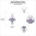 wholesale 925 Sterling Silver Purple Moonstone Luna Moth Pendant Necklace for Women-0-4