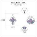 wholesale 925 Sterling Silver Purple Luna Moth Crescent Moon Pendant Necklace For Women-0-4
