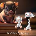 wholesale 925 Sterling Silver Piggy Stud Earrings for Women - Cute Animal Jewelry-0-1