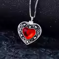 TOUPOP Sterling Silver Rose Crystal Flower Urn Necklace For Ashes-0-1