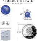 wholesale 925 Sterling Silver Lapis Lazuli Sea Turtle Stud Earrings Hypoallergenic Ocean Jewelry-0-2