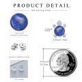 wholesale 925 Sterling Silver Lapis Lazuli Sea Turtle Stud Earrings Hypoallergenic Ocean Jewelry-0-2