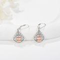 wholesale 925 Sterling Silver Pig Filigree Teardrop Leverback Dangle Earrings for Women Girls Gifts 4cm Long-0-2