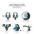 wholesale 925 Sterling Silver Bat Hoop Earrings With Iridescent Wings-0-1