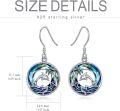 wholesale TOUPOP Sea Turtle/dolphin/seahorse Earrings 925 Sterling Silver Tropical Palm Tree Earrings Blue Crystal Ocean Jewelry Birthday Christmas Gifts For Women -0-5