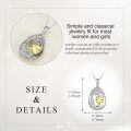 wholesale Sterling Silver Yellow Gold Plated Gemstone Tree of Life Pendant Necklace-0-164