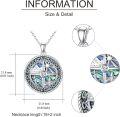 wholesale 925 Sterling Silver Compass Pendant Necklace with Abalone Shell and CZ Stones - Nautical s for Her-0-2