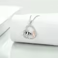 TOUPOP Sterling Silver Heart Cow Pendant Necklace Animal Jewelry Gifts-0-4