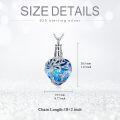 wholesale TOUPOP Hummingbird Urn Necklace For Ashes 925 Sterling Silver Heart Blue Crystal Cremation Jewelry For Ashes Tree Of Life Memorial Pendant Keepsake Jewelry Gifts For Women -0-5