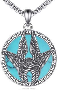 wholesale 925 Sterling Silver Turquoise Angel Wings Pendant - Religious Saint s for Women & Men-Seraphim01