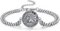 wholesale 925 Sterling Silver Leo Lion Constellation Zodiac Charm Bracelet for Men-Leo