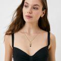 wholesale 925 Sterling Silver Gold Plated Saint Sebastian Black Onyx Pendant Necklace-0-4