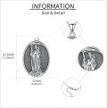 wholesale 925 Sterling Silver Religious Jewelry Saint Raphael Medal Pendant Protection Gift for Men & Women-0-4
