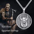 wholesale 925 Sterling Silver Ancient Egypt Anubis Scarab & Eye Of Horus Charm Men's Pendant Necklaces  for Him 36 Chain Length-0-5