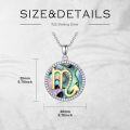 wholesale 925 Sterling Silver Scorpio Zodiac Abalone Shell & Cubic Zirconia Pendant Necklace-0-4
