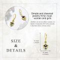 wholesale 925 Sterling Silver Earrings Wholesale Green Black Gemstone Pendant With Gold Tone-0-3